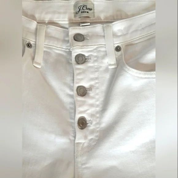 J. Crew White Vintage Straight Cropped Jeans - Size 30 - Picture 7 of 15